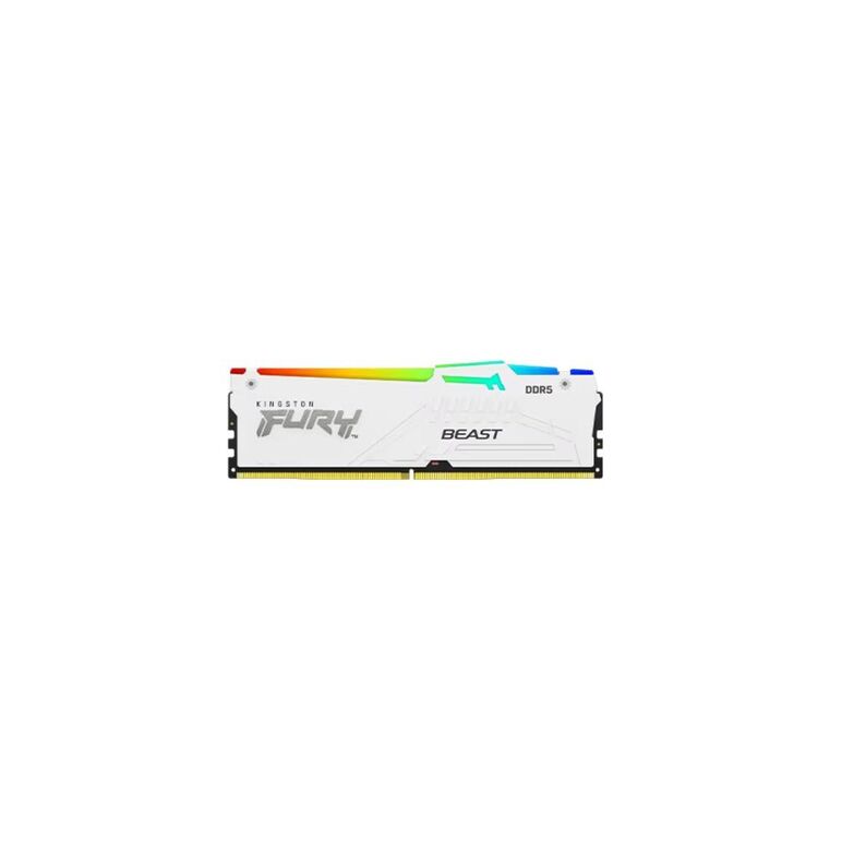 Memorie ram kingston, dimm, ddr5, 64gb, 5600mhz, cl36, 1.35v, fury beast white, rgb, kit of 2,  Memorii RAM Desktop | electropc.ro