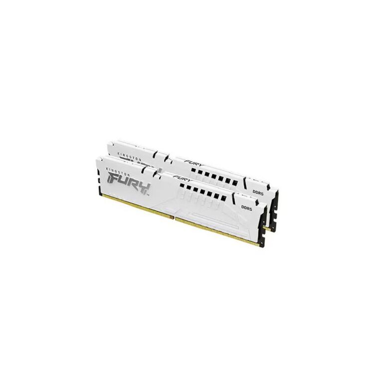 Memorie ram kingston, dimm, ddr5, 64gb, 6000mhz, cl40, 1.35v, fury beast white, kit of 2,  Memorii RAM Desktop | electropc.ro