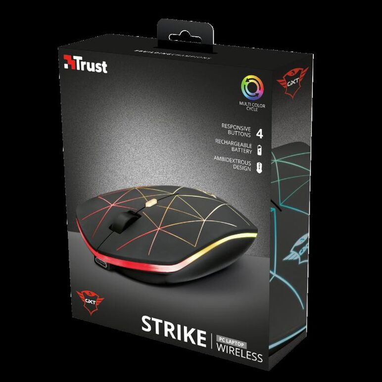 Mouse trust gxt 117 strike, wireless gam, negru,  Mouse | electropc.ro