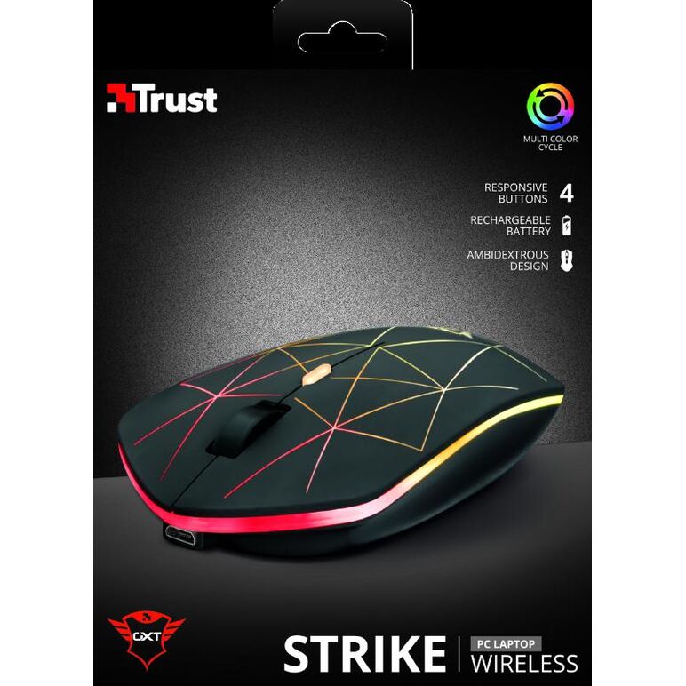 Mouse trust gxt 117 strike, wireless gam, negru,  Mouse | electropc.ro