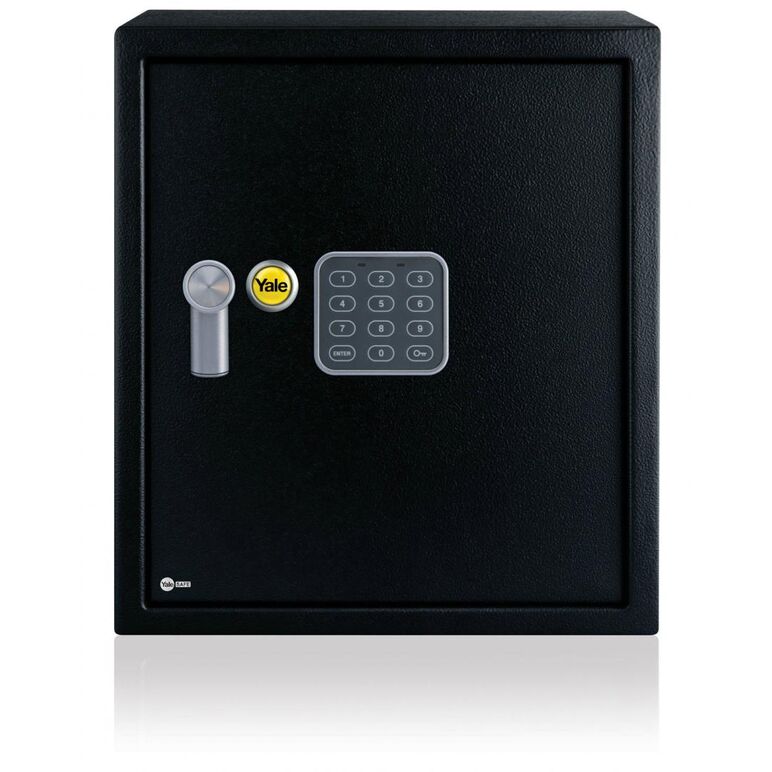 Seif yale standard birou ysv/390; alcatuit din otel; tastatura digitala programabila si usor de operat; prevazut cu orificii pentru fixare si bolturi de prindere incluse; ideal pentru pastrarea documentelor importante sau a cheilor intr-un loc sigur si la,  Seifuri | electropc.ro