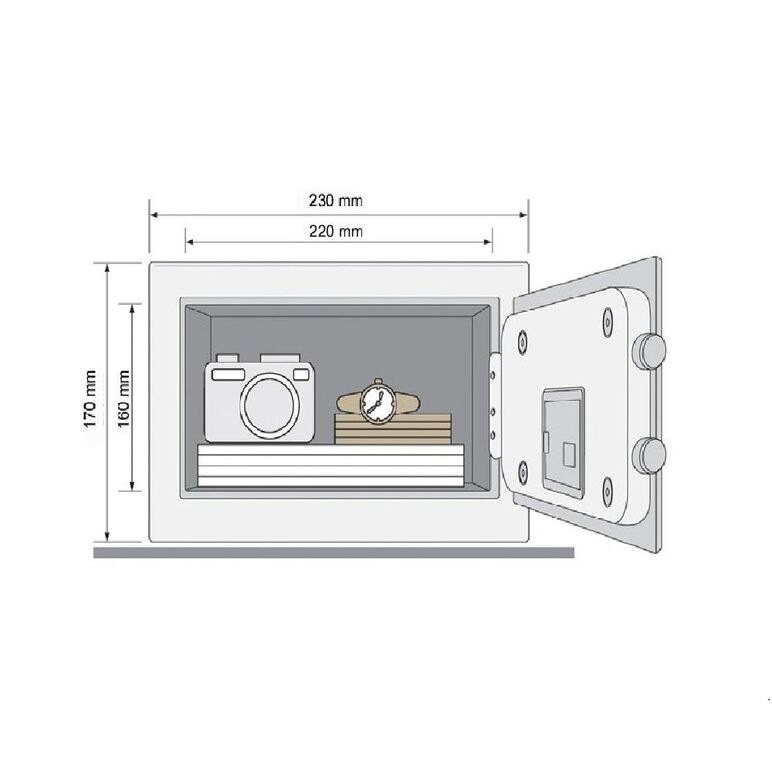 Seif yale standard rezidential mini ysv/170; se livreaza cu 2 chei; se blocheaza la introducerea consecutiva a 3 coduri personale gresite ; usor de actionat cu cod personal; mai mult de 100 000 de combinatii culoare negru,  Seifuri | electropc.ro