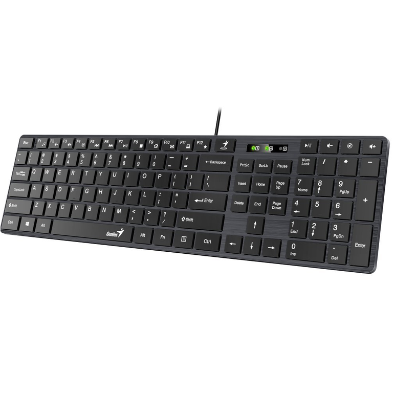 Tastatura genius slimstar 126, cu fir, neagra,  Tastaturi | electropc.ro