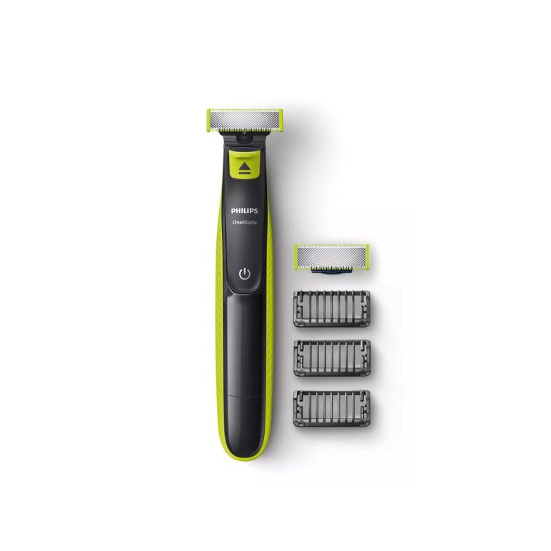 Aparat hibrid de barbierit si tuns barba philips oneblade qp2520/30, 3 piepteni, 1 lama suplimentara, acumulatori, negru/verde,  Aparate de tuns | electropc.ro