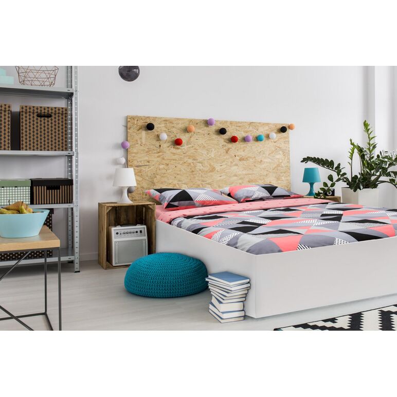 Lenjerie heinner king size bbc 4 piese, 144tc-dove,  Lenjerii de pat | electropc.ro