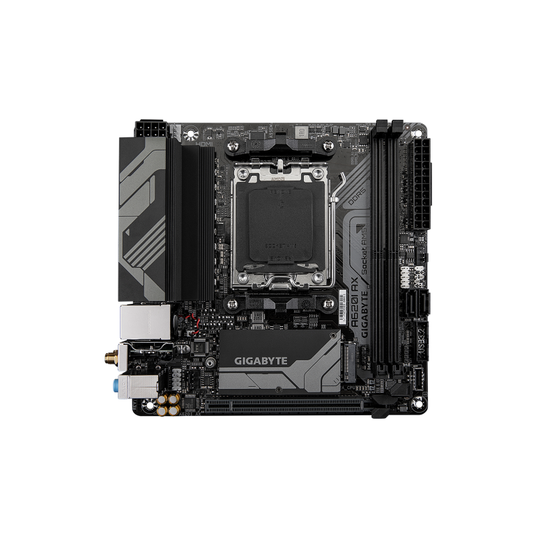 Mb gigabyte a620i ax (rev. 1.0) am5, 2xddr5, 1x display port, 1x hdmi, mini-itx https://www.gigabyte.com/motherboard/a620i-ax-rev-10/sp#sp,  Placi de baza | electropc.ro