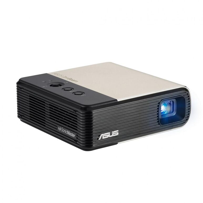 Proiector portabil asus zenbeam e2, dlp led 30.000 ore, wvga 854* 480, max fhd 1920*1080, 300 led lumeni, 400:1, 16:9, boxa 5w, hdmi, usb-a: x 1 (power output 5v/1a, usb wifi dongle), proiectie wireless, dimensiune maxima imagine 100" la maxim 2.8 m, bate,  Videoproiectoare | electropc.ro