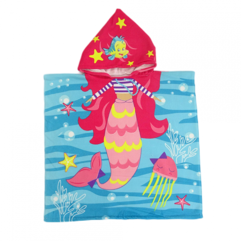 Prosop poncho plaja copii 60x120cm,  Prosoape de plaja | electropc.ro