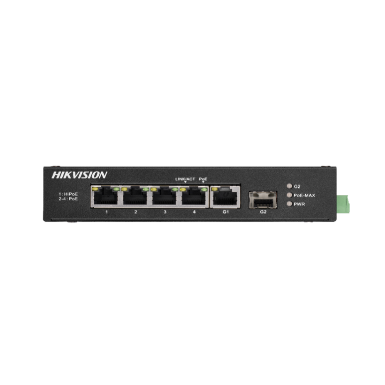 Switch hikvision ds-3t0306hp-e/hs, 4-port, hipoe,  Switch-uri | electropc.ro