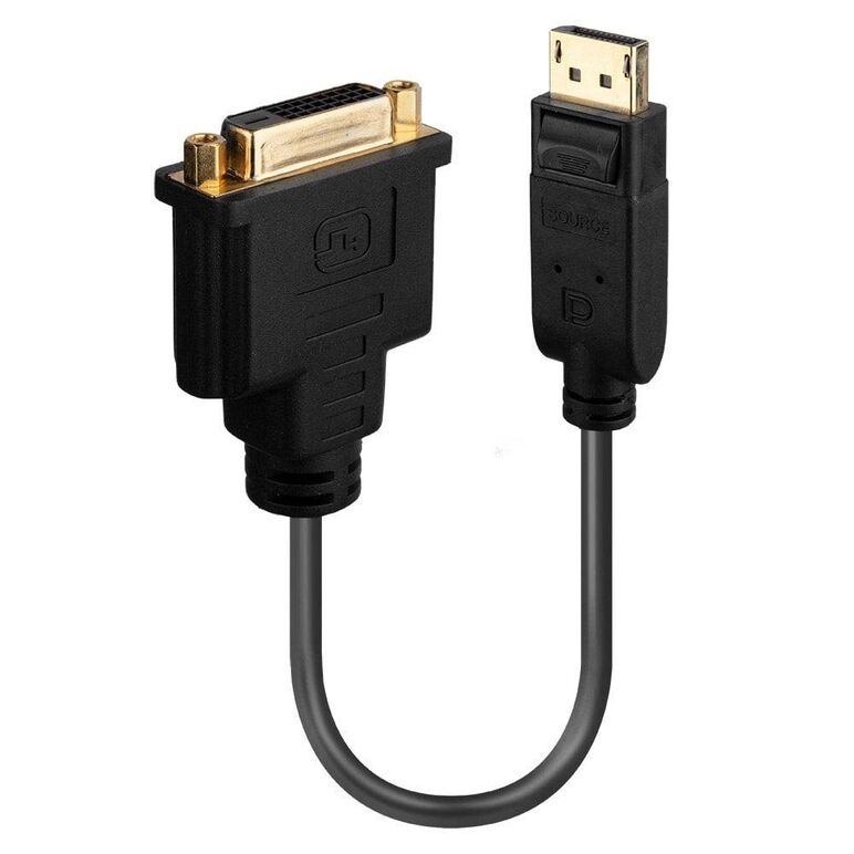 Adaptor lindy ly-41004, displayport 1.2 to dvi, negru,  Cabluri video | electropc.ro