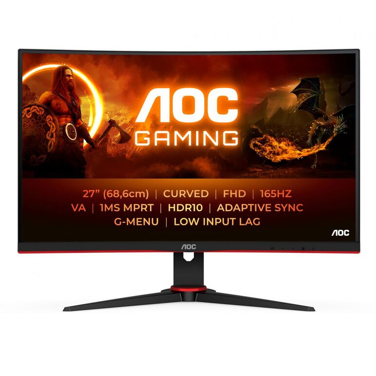 Monitor aoc c27g2e/bk 27 inch, panel type: va, backlight: wled, resolution: 1920x1080, aspect ratio: 16:9,  refresh rate:165hz, response time gtg: 4 ms, brightness: 250 cd/m², contrast (static): 4000:1, contrast (dynamic): 80m:1, viewing angle: 178/178, c,  Monitoare LED | electropc.ro