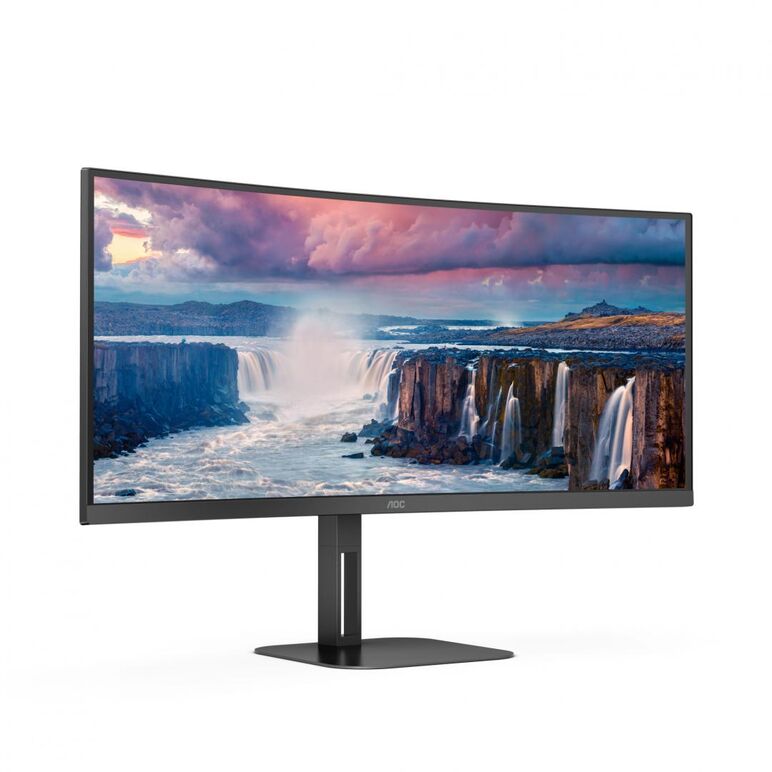 Monitor aoc cu34v5c/bk 34 inch, panel type: va, backlight: wled, curvature: 1500r, resolution: 3440x1440, aspect ratio: 21:9,  refresh rate:100hz, response time gtg: 4 ms, brightness: 300 cd/m², contrast (static): 3000:1, contrast (dynamic): 20m:1, viewin,  Monitoare LED | electropc.ro