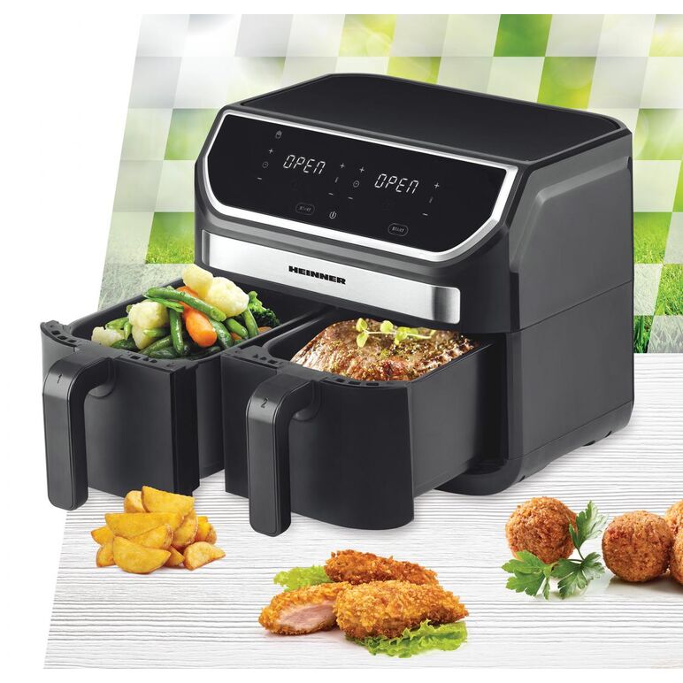 Friteuza dubla heinner haf-kdb1700bk,  Friteuze | electropc.ro