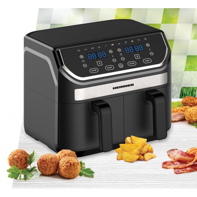 Friteuza dubla heinner haf-kdb1700bk,  Friteuze | electropc.ro