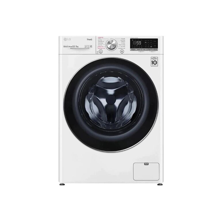 Masina de spalat rufe cu uscator slim lg f2dv5s8s2e, 1200 rpm, spalare 8.5 kg, uscare 5 kg, clasa c, motor direct drive ai, steam, alb,  Masini de spalat rufe cu uscator | electropc.ro