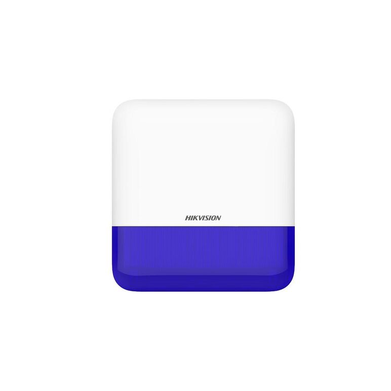 Sirene de exterior wireless axpro hikvision ds-ps1-e-we(blue indicator), frecventa de operare: 868 mhz, comunicare bidirectionala tri-x wireless protocol, distanta de comunica rf: 1600metri, criptare: aes-128, 2 x tamper, strobe light blue, nivel sonor: 1,  Sirene | electropc.ro
